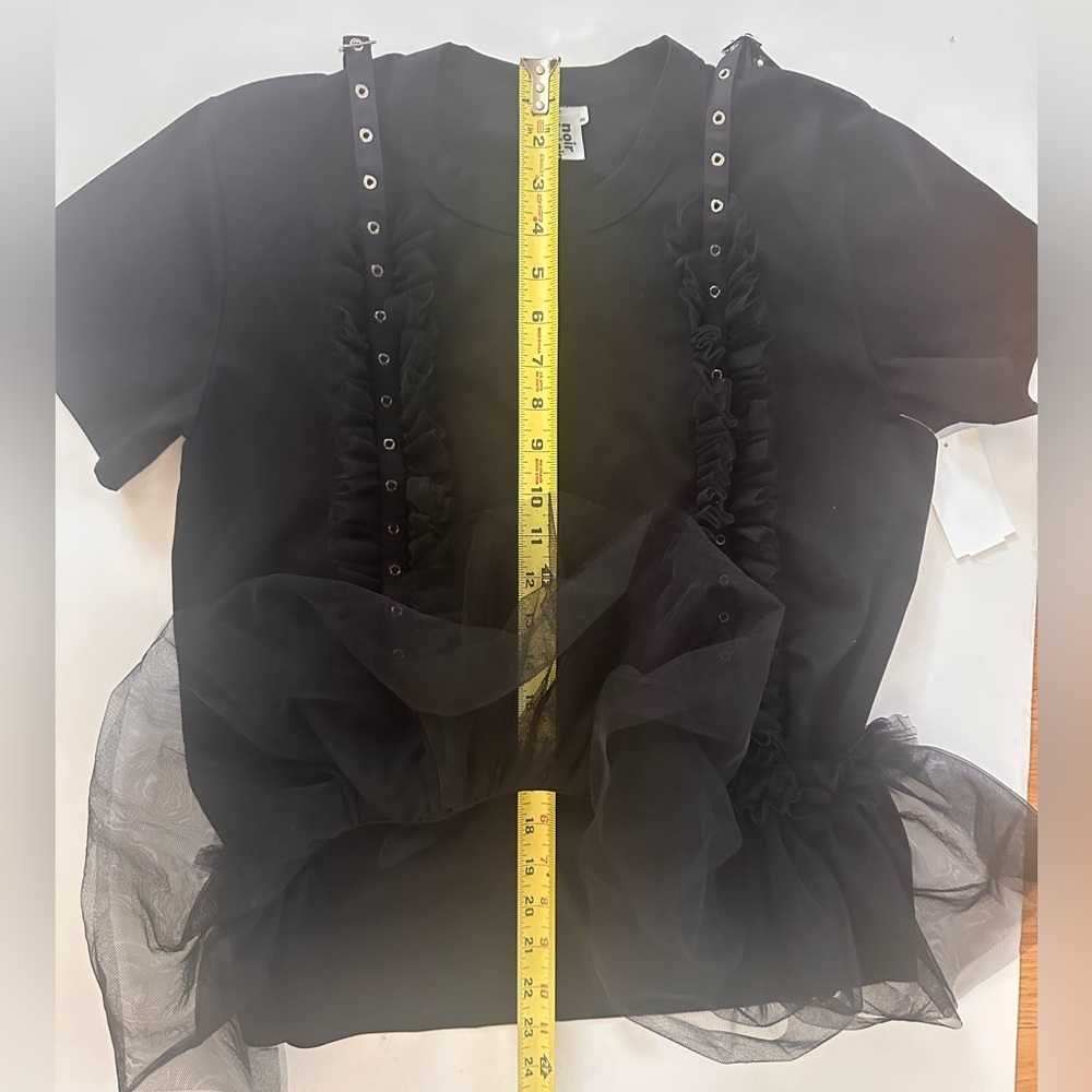 NOIR KEI NINOMIYA tulle-detailing T-shirt - Picture 5 of 8